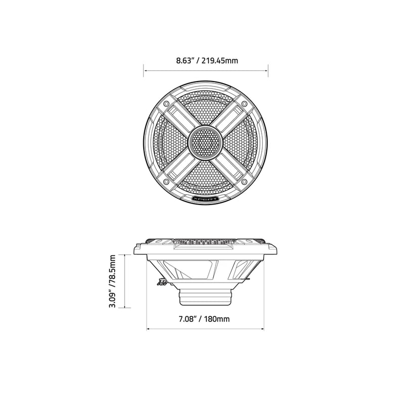 EX8NPS-CF 8″ 2-Way NEO Carbon Fiber Point Source Loudspeaker