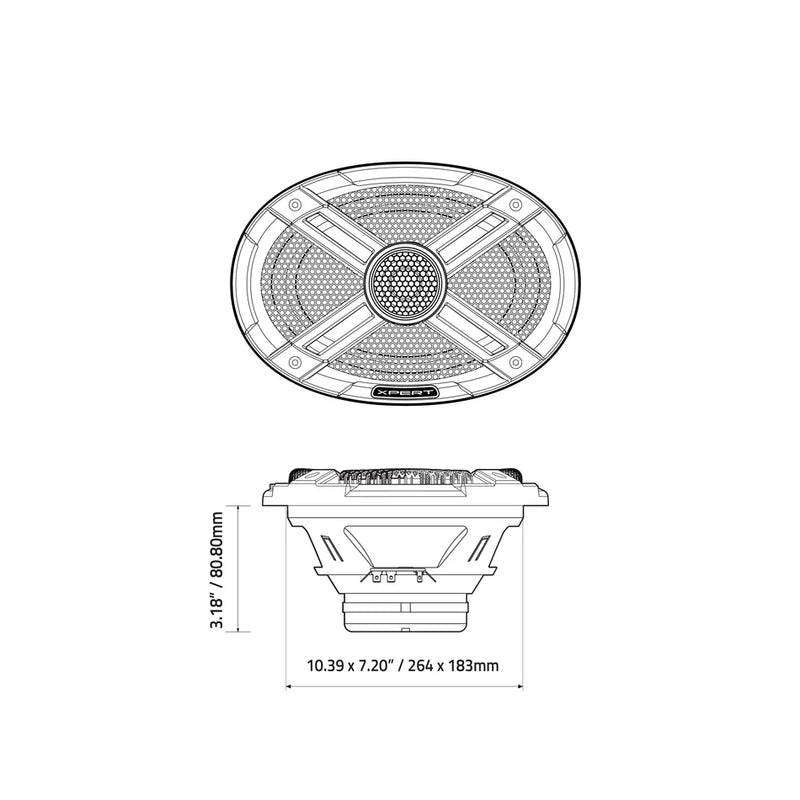 DB Drive Euphoria Xpert EX69NPS-CF 6×9" 2-Way NEO Carbon Fiber Point Source Loudspeaker