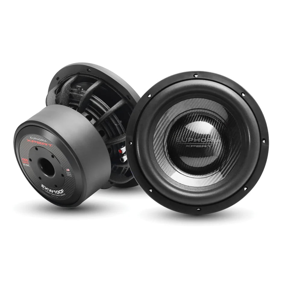 DB Drive Xpert EXW10CF
Dual 2-Ohm Carbon Fiber Subwoofer With Ferrite Magnet
