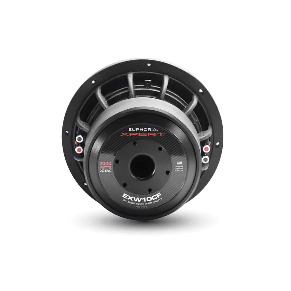 DB Drive Xpert EXW10CF
Dual 2-Ohm Carbon Fiber Subwoofer With Ferrite Magnet