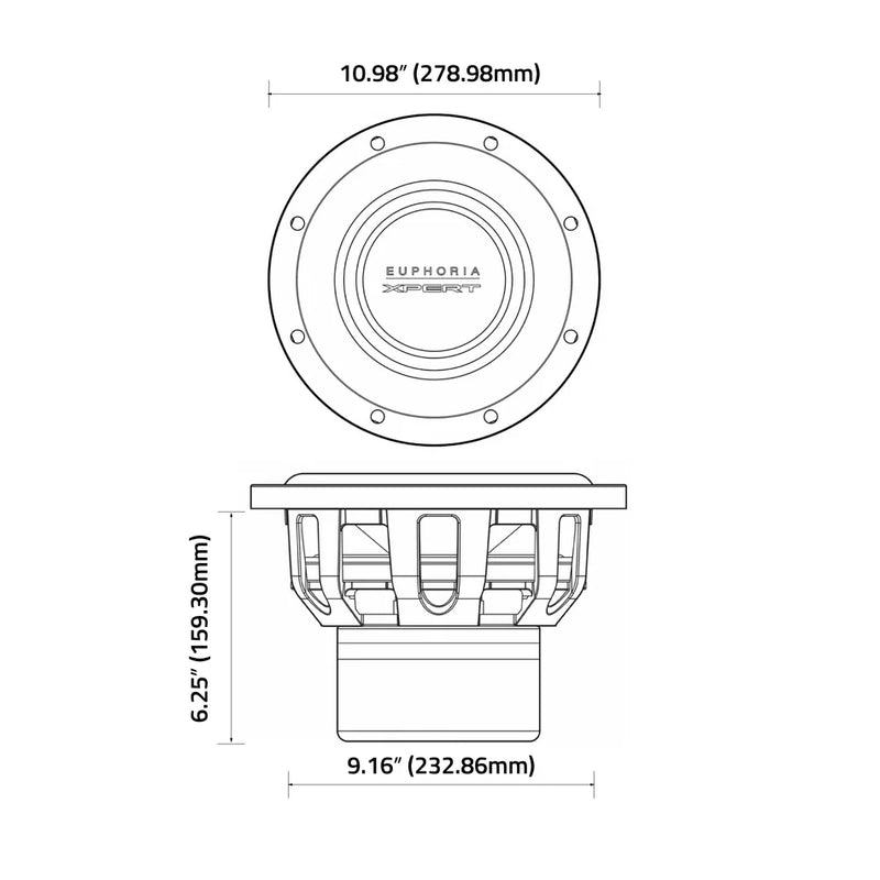 EXW10NCF 10" Shallow Subwoofer