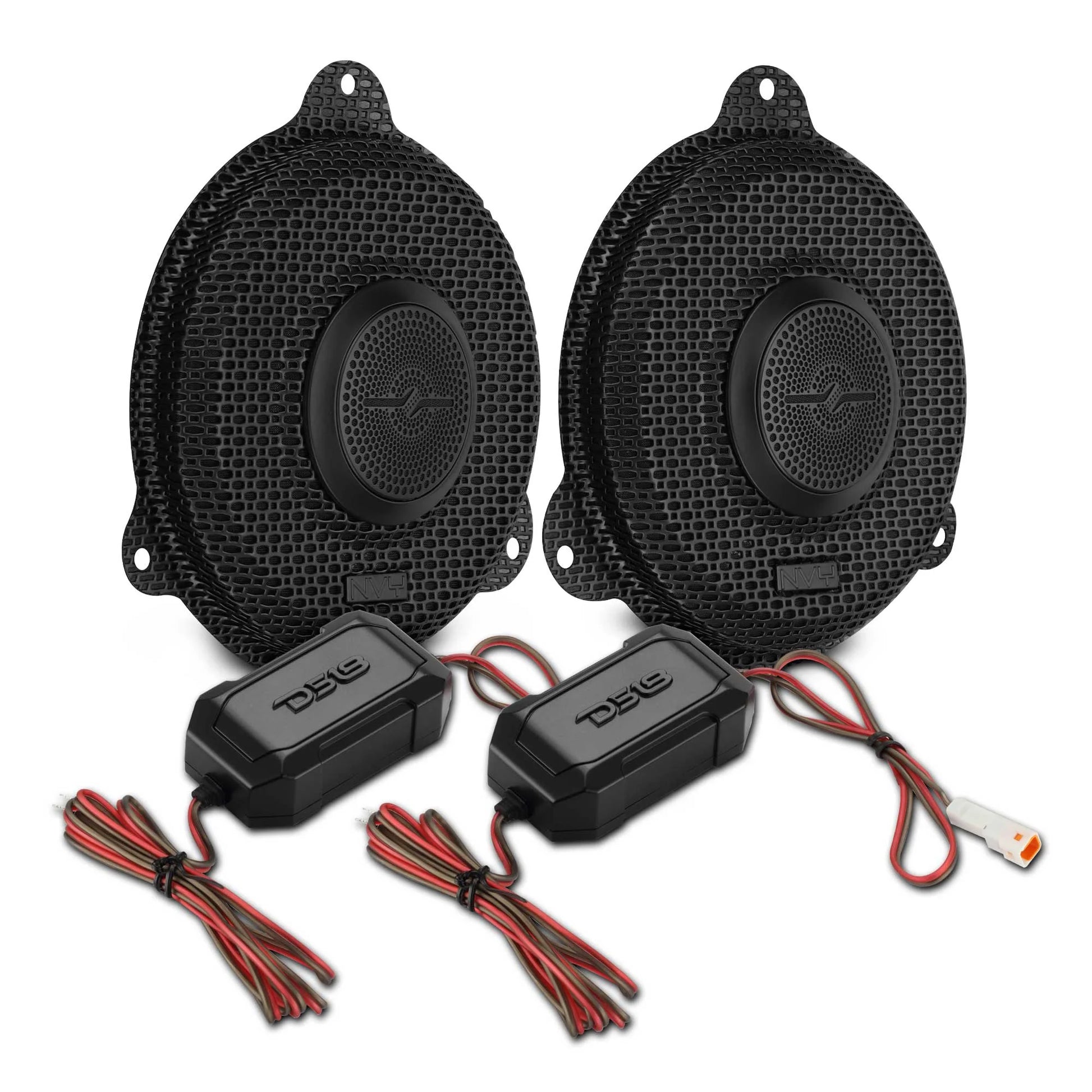 DS18 front speaker grille with integrated bullet tweeter for 2014-2023 Harley-Davidson Street Glide