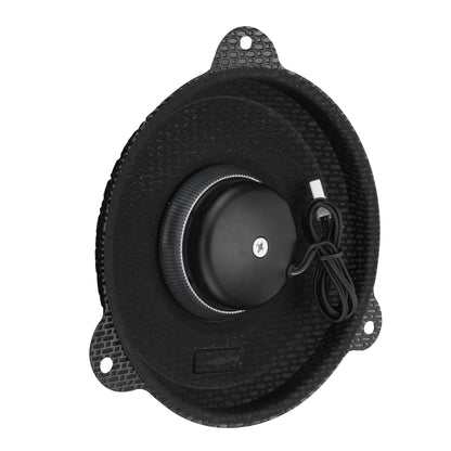 DS18 Road Glide replacement speaker grille with integrated bullet tweeter shown from the left side