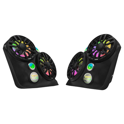 DS18 SLG-F82LD
Dual Front Fender 8” Loaded Speaker Pods with Digital LED Lighting for Polaris Slingshot