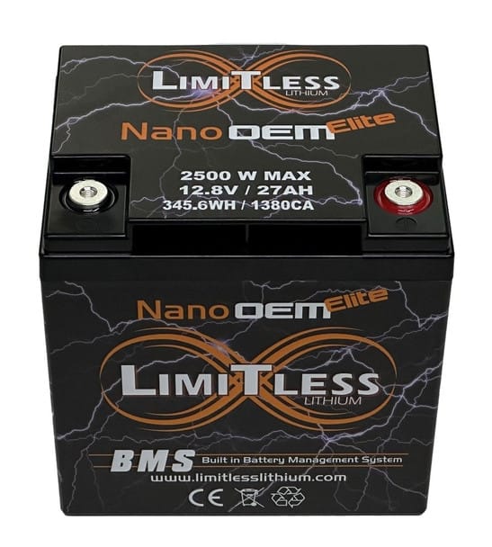 Limitless Lithium Nano OEM Elite, 2500W Motorcycle / Pwersports