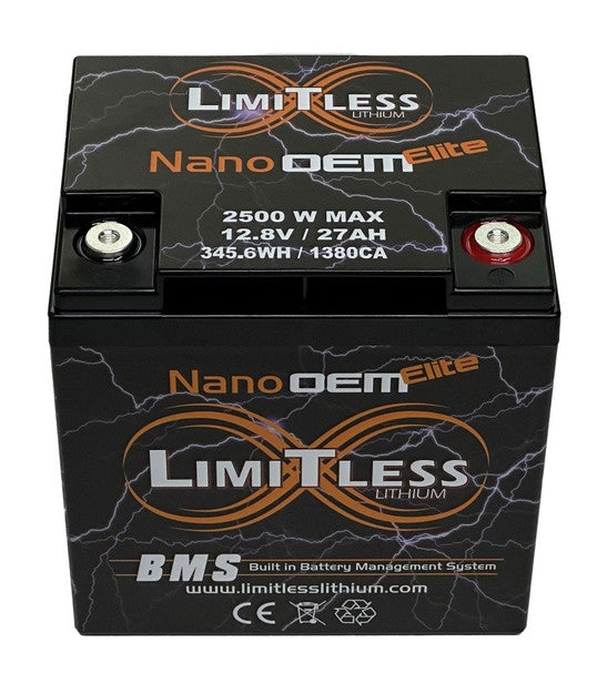 Limitless Lithium Nano OEM Elite, 2500W Motorcycle / Pwersports