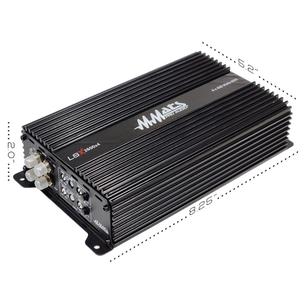 MMATS LSX2600X4 | 4-Channel Class D Amp – 2600W Total RMS Power