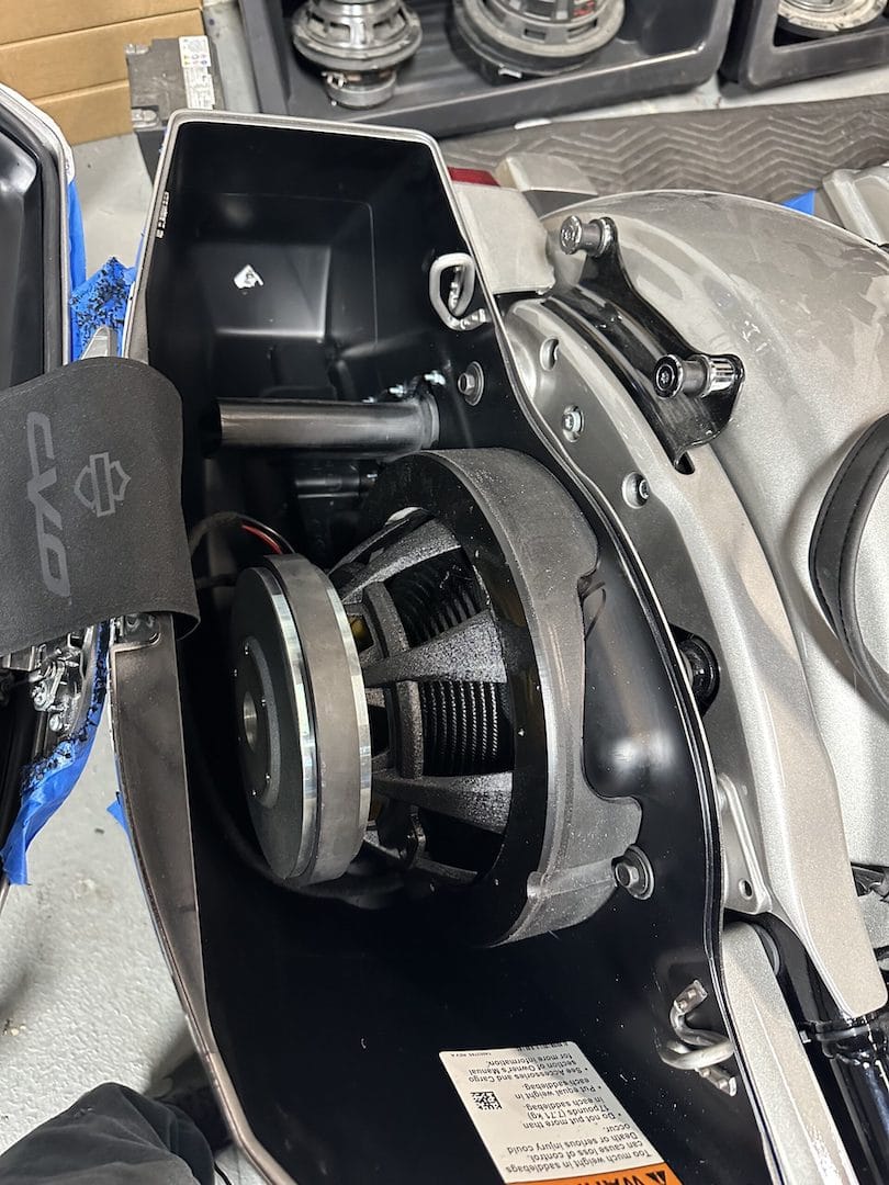 Nagy's Customs 8" 23.5+ CVO Harley Midbass Subwoofer Saddlebag Adapter Rings Only for Harley-Davidson motorcycle audio