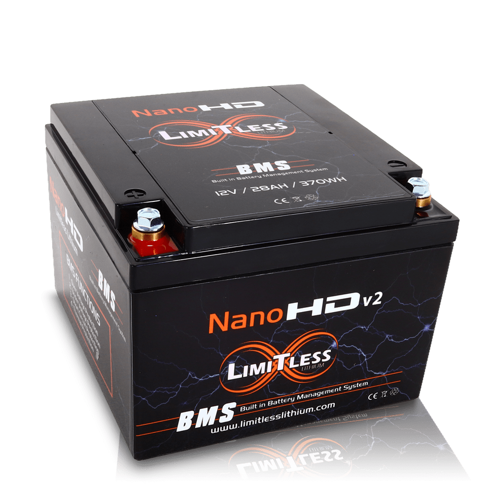 Limitless Lithium Battery Yes Limitless Lithium Nano Nano-HDv2 30AH Motorcycle