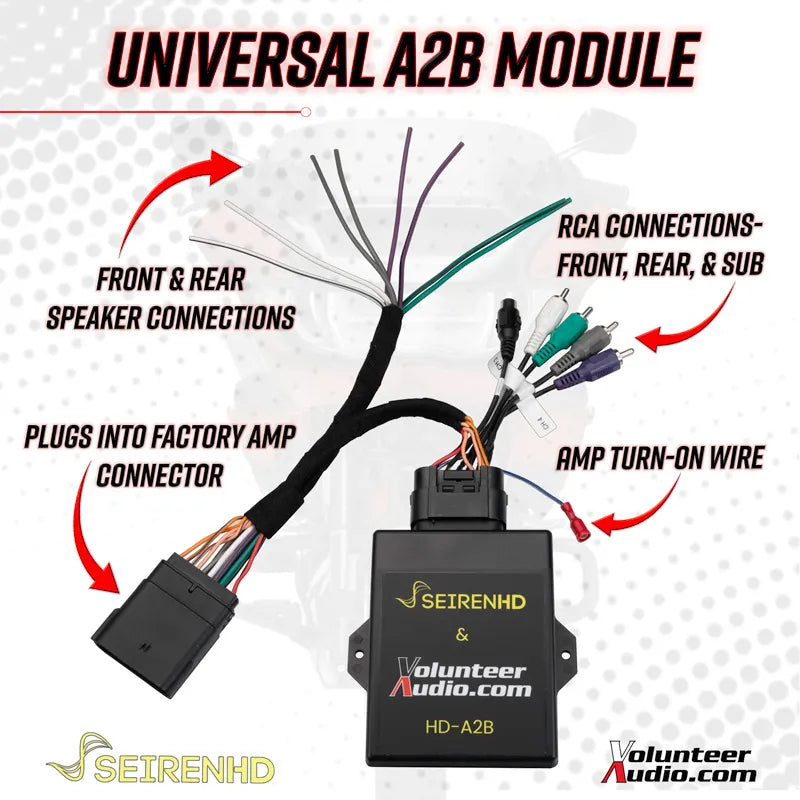 Volunter Audio 23.5+ Harley Davidson Universal HD-A2B Amplifier Replacement Interface