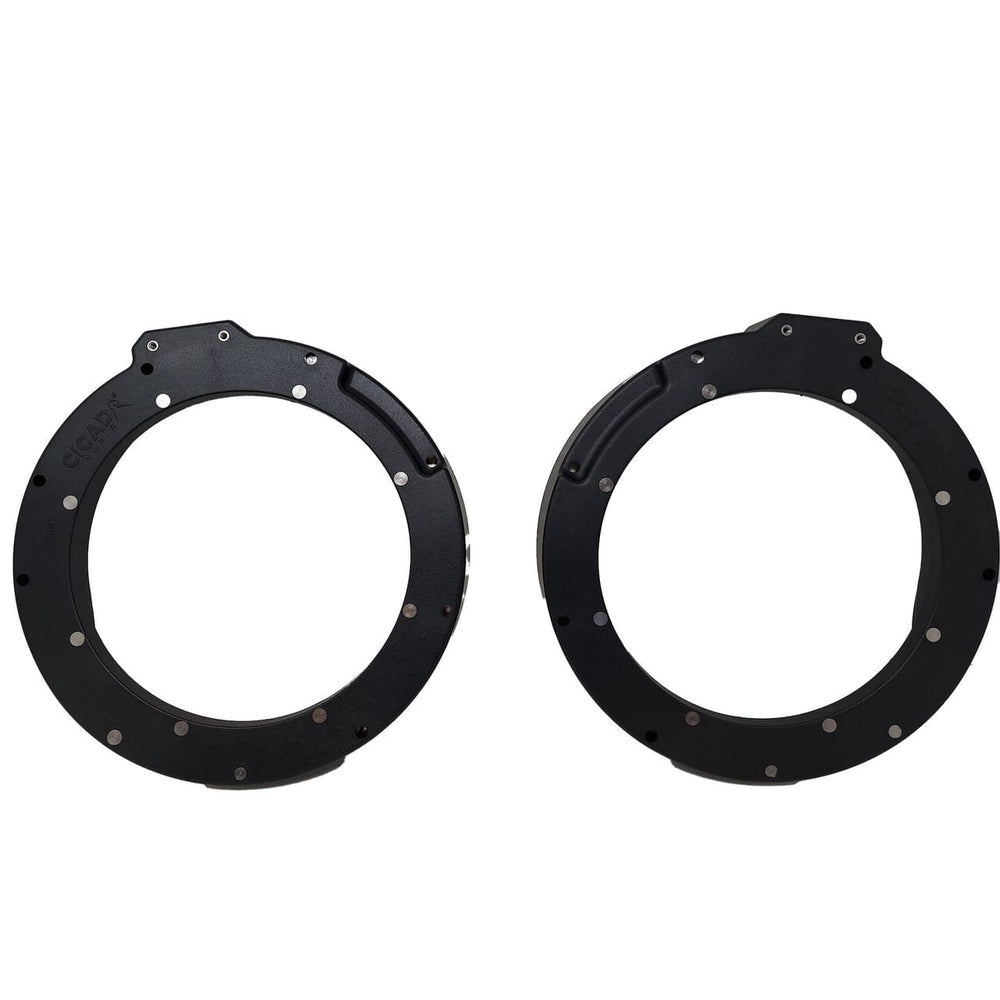 Cicada Audio 14HDRING8 8-inch cut-in saddlebag speaker mounting rings for 2014-2023 Harley-Davidson Touring