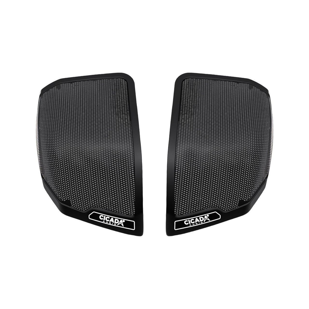 Cicada Audio 24CHDCVOLG OEM-style rear saddlebag lid speaker grilles for 2024 and newer Harley-Davidson motorcycles