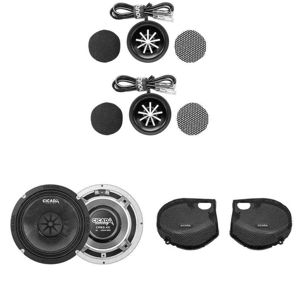 Cicada Audio 24CXK65.4SG component speaker kit for 2024 and newer Harley-Davidson Street Glide