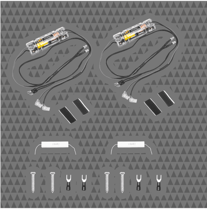 Cicada Audio CHX8 8 inch speaker kit with crossovers and hardware for Harley motorcycle audio installation