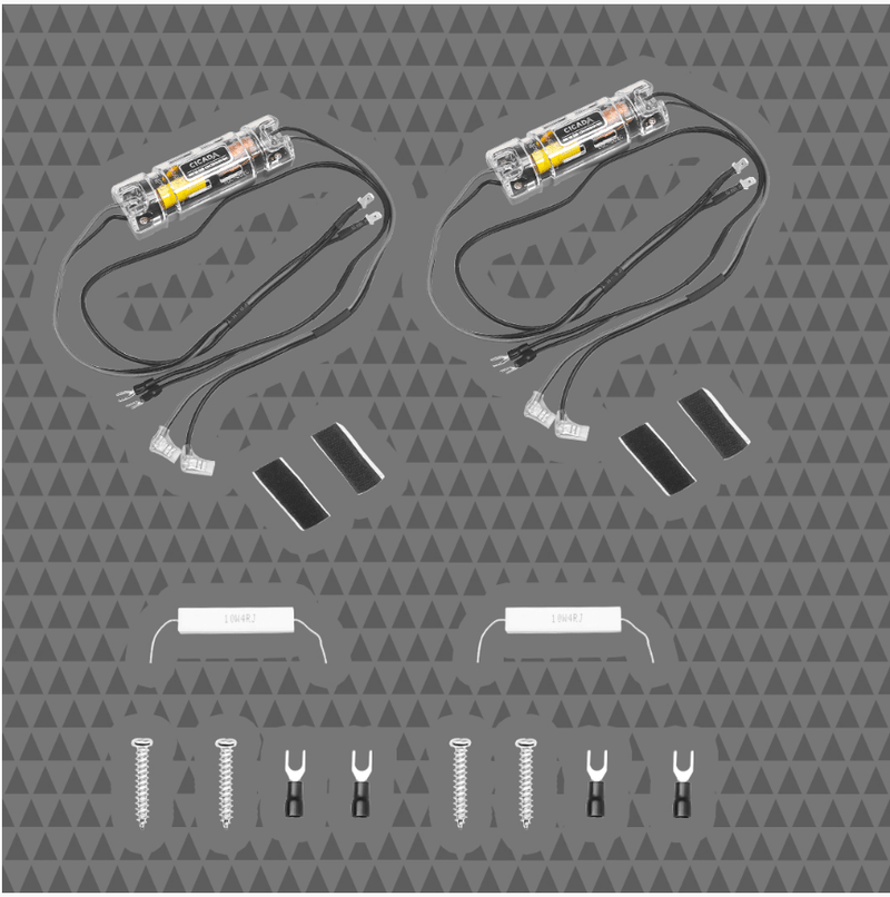 Cicada Audio CHX8 8 inch speaker kit with crossovers and hardware for Harley motorcycle audio installation
