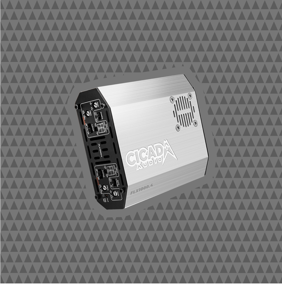 Cicada Audio FLX1400.4 4-channel motorcycle amplifier for Harley bagger audio systems