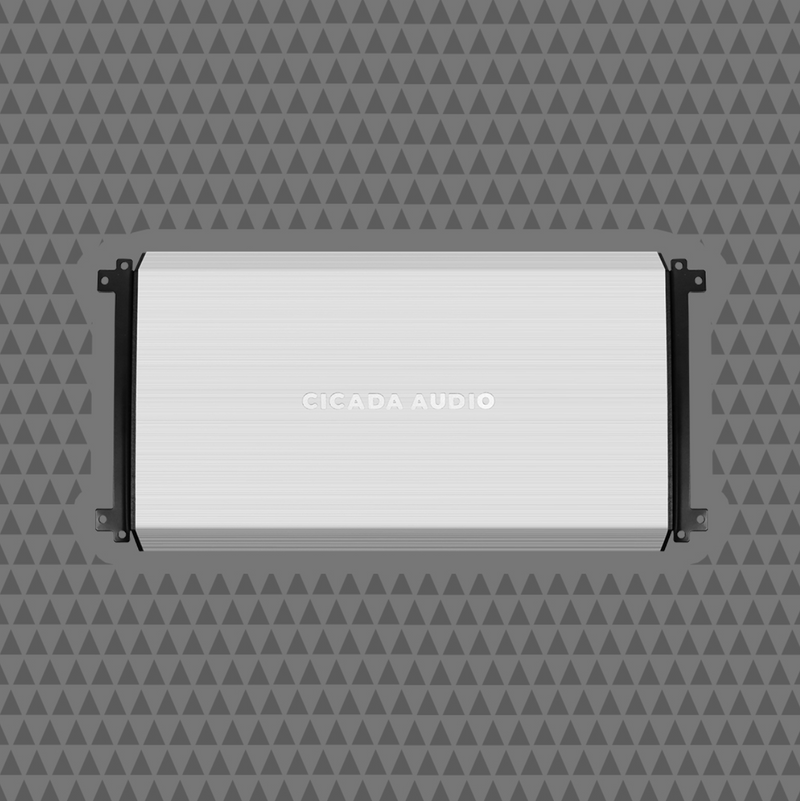 Cicada Audio FLX2000.4 4-channel amplifier top view for premium motorcycle audio builds