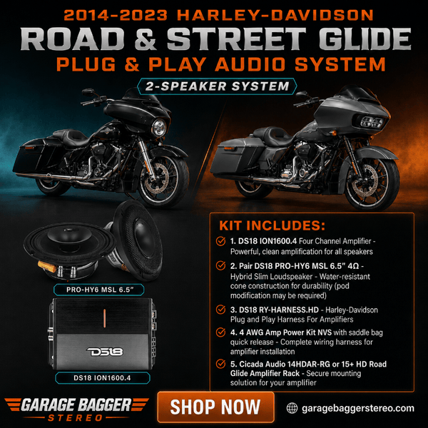 ★ジャンク★ HARLEY-DAVIDSON ラジオ 2014-2023 Harley DS18 2-Speaker Plug and Play Audio System