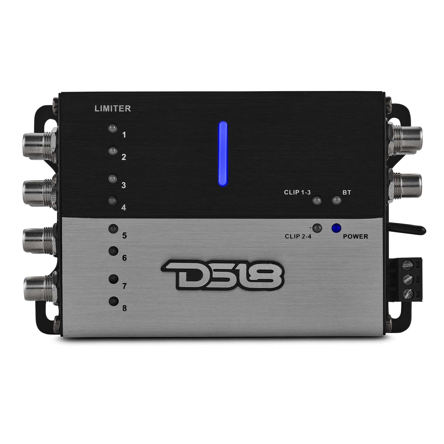 DS18 i48DSP 4-input 8-output DSP with Bluetooth app control for motorcycle audio tuning