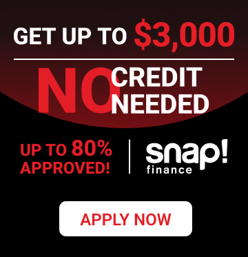 Snap Finance motorcycle audio financing with no credit needed and up to 3000 dollars available at Garage Bagger Stereo