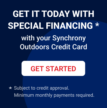 Synchrony Outdoors Credit Card financing for motorcycle audio purchases at Garage Bagger Stereo