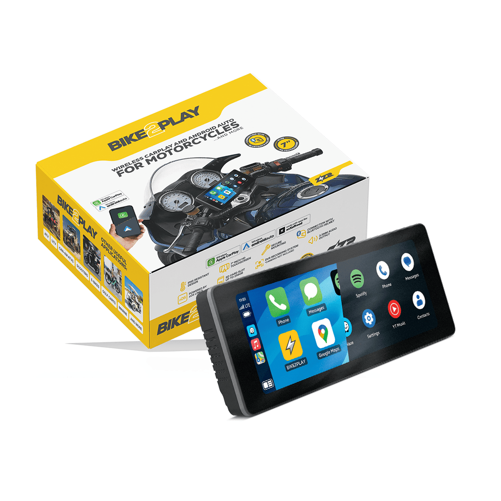 ZZ2 BIKE2PLAY Plus 7-inch wireless CarPlay and Android Auto motorcycle display