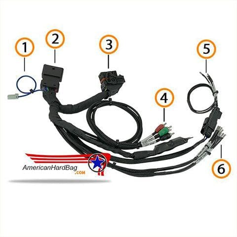 American Hard Bag Amp Installation Products Harley Davidson 14-current Factory Radio T Harness