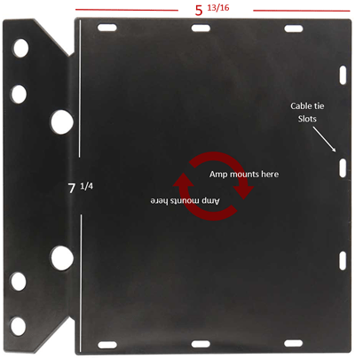 Saddle Tramp Amp Installation Products Saddle Tramp (BCAMP05) FLTR Amp Mounting Plate 1998-2013 (RoadGlide)