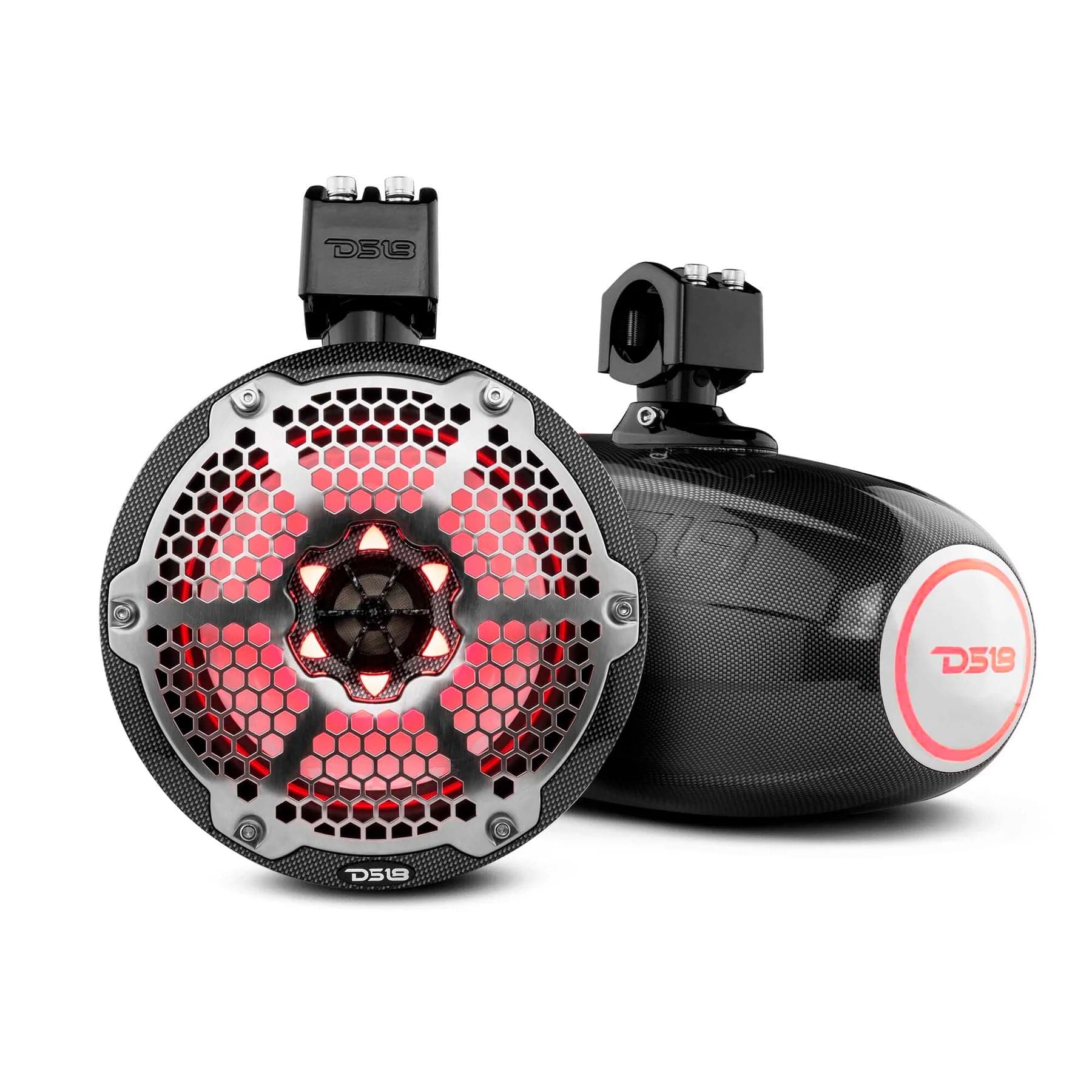 DS18 Boat Wake Tower Speakers Carbon Fiber(pair) DS18 Hydro NXL-X8TP 8" Wakeboard Tower Speaker