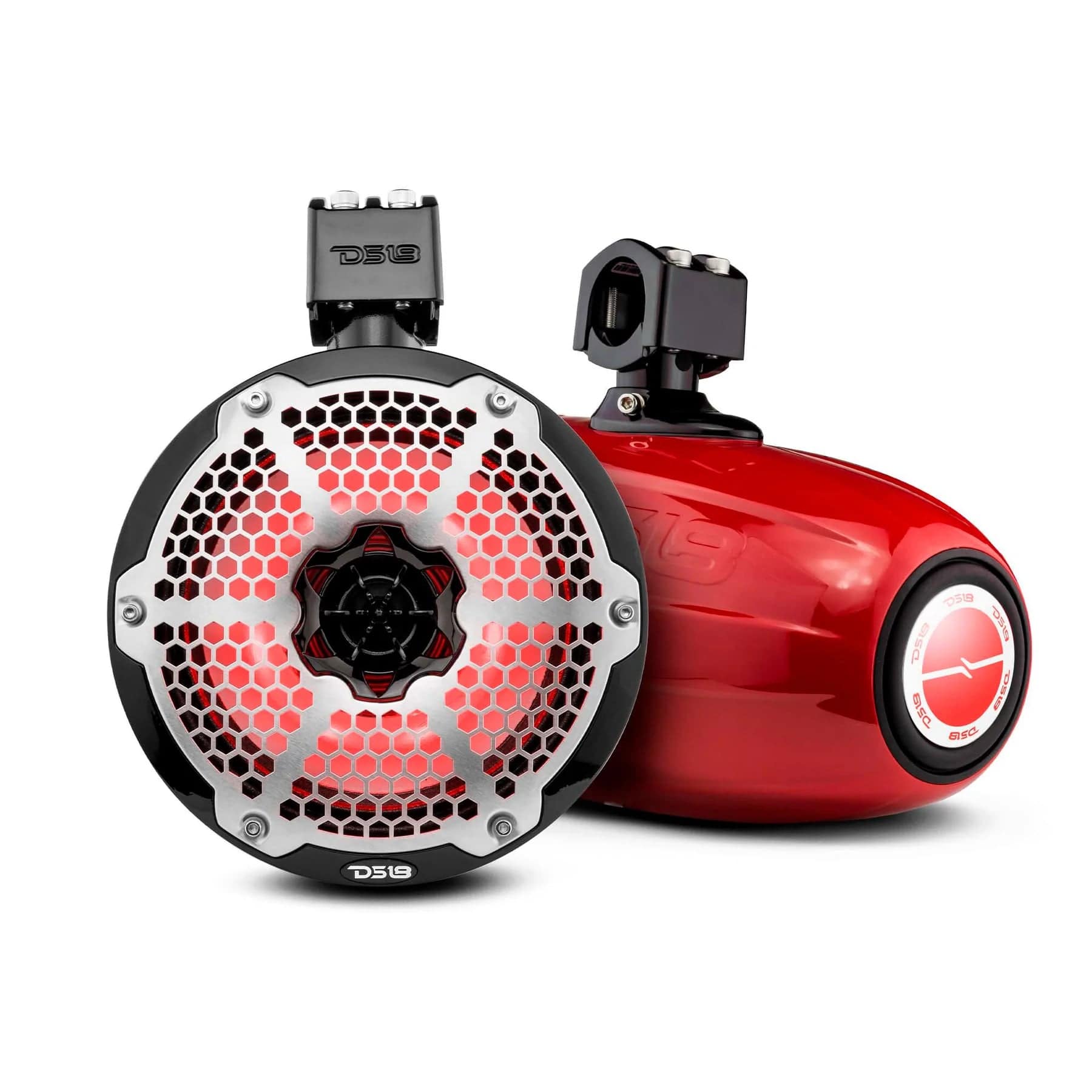 DS18 Boat Wake Tower Speakers Red(pair) DS18 Hydro NXL-X8TPNEO 8" Wakeboard Tower Speakers