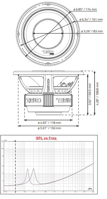 DS18 Boat Boat Coax Speakers DS18 PRO-HY6.4B 6.5" Pro Coaxial Speaker