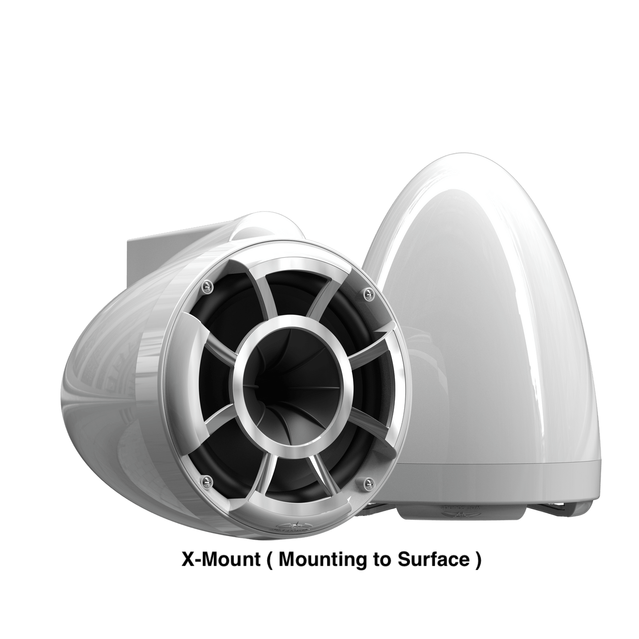 Wet Sounds Boat Wake Tower Speakers X-Mount ( Mounting to Surface ) Wet Sounds  REV10™ White V2 | Revolution Series 10" White Tower Speakers