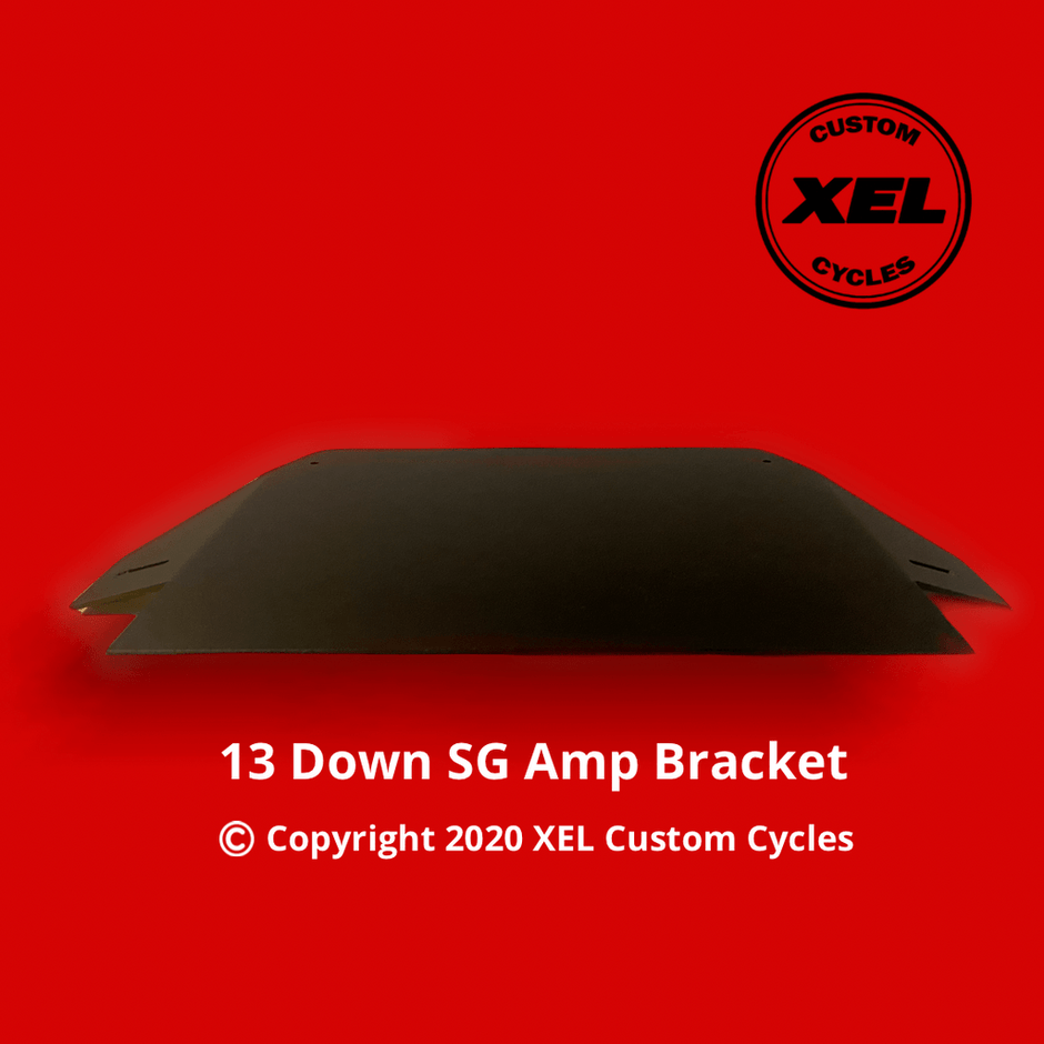 XEL Customs Custom Amp Rack Custom Harley Speaker Grills Garage Bagger Stereo