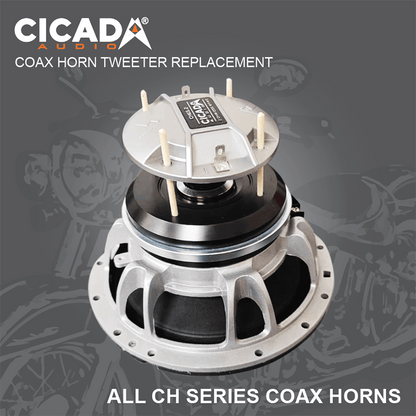 Rear basket and magnet detail of Cicada Audio CH65 6.5 inch pro coaxial horn speaker
