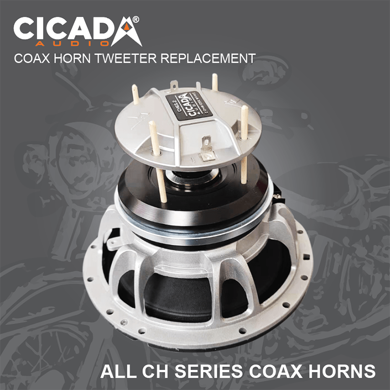 Rear basket and magnet detail of Cicada Audio CH65 6.5 inch pro coaxial horn speaker