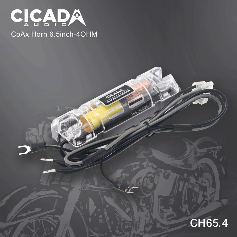Cicada Audio CH65 crossover detail for high-output motorcycle speaker system