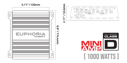 DB Drive Amplifiers DB Drive Euphoria XPERT EX1K 1000 watt mono amp