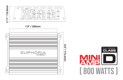 DB Drive Amplifiers DB Drive Euphoria XPERT EX4 800 watt 4 channel amplifier