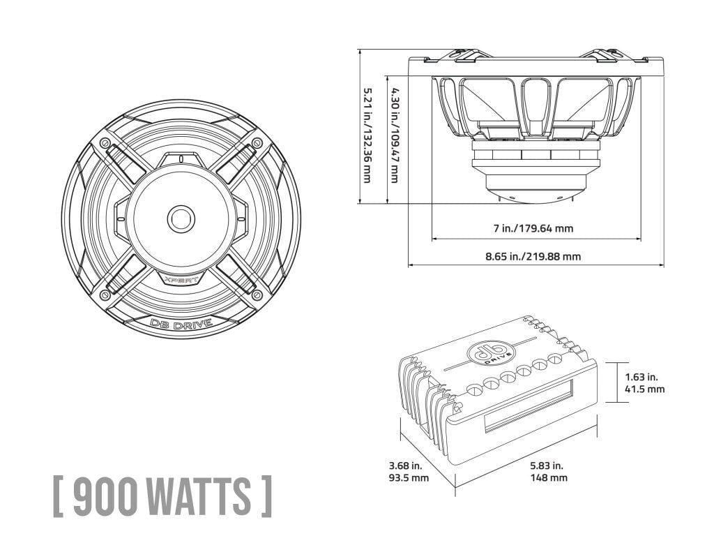 DB Drive Speakers 8" Coax DB Drive EX8NCD Euphoria XPERT  8″ Pro Coaxial Speaker