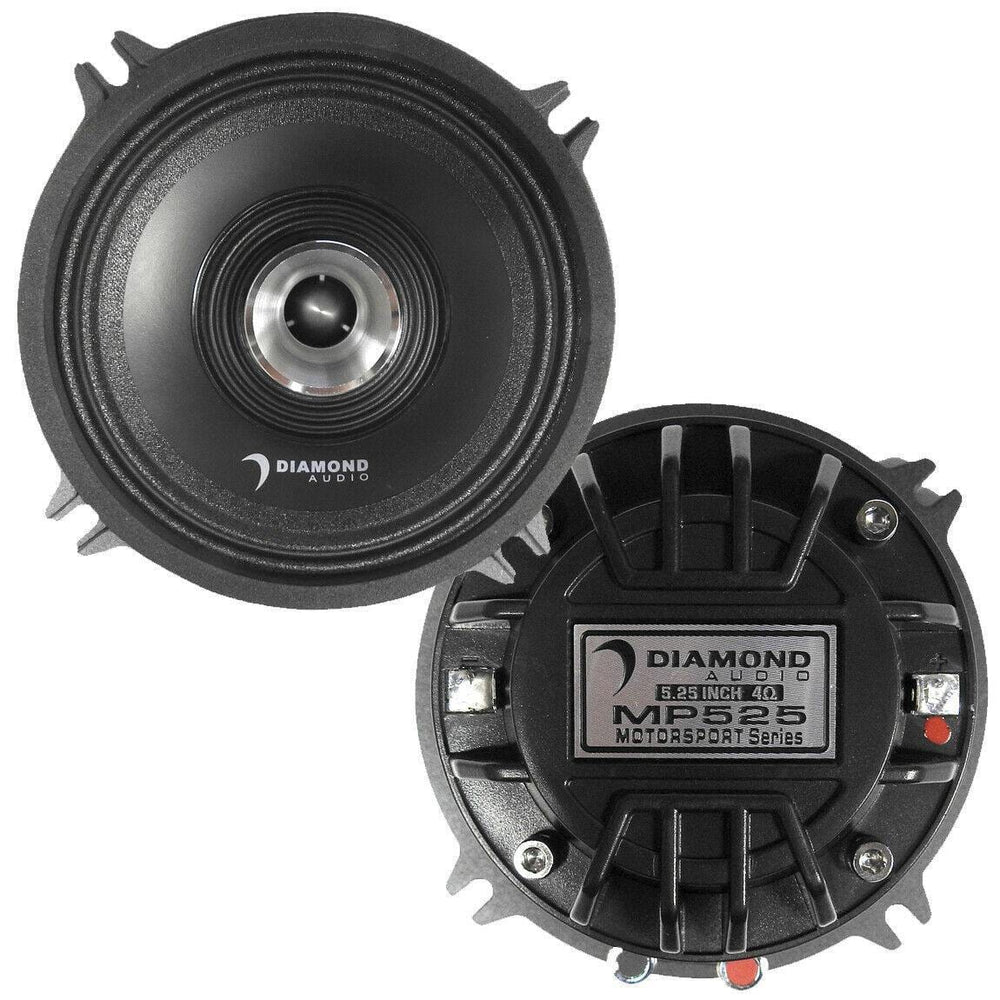 Diamond Audio MP525 5.25" Pro Full-range Coax Horn Speaker (Pair) for Indian motorcycle audio
