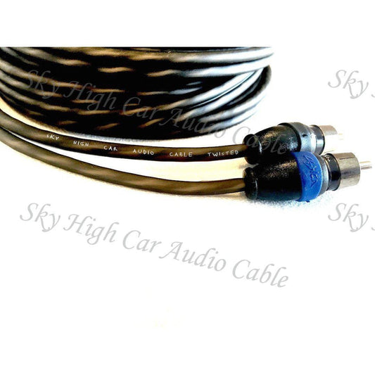 SKY HIGH CAR AUDIO TWISTED 2-CHANNEL TWISTED RCA 1.5FT-Amp Installation Products-SkyHigh-Bagger Audio