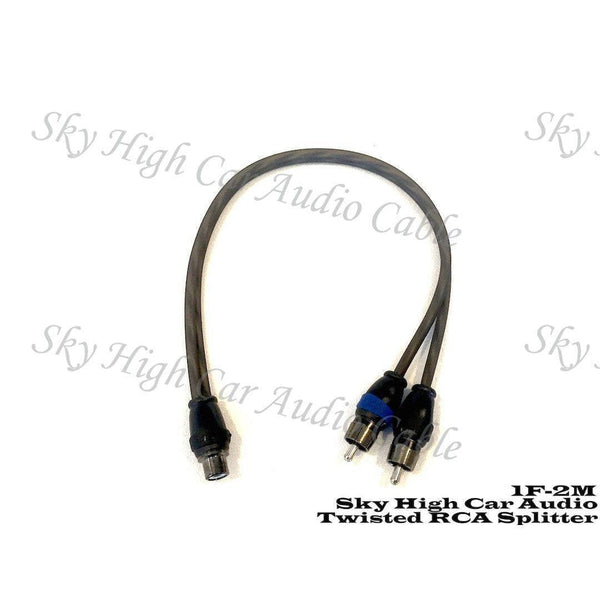 Sky High Car Audio Twisted 2-Channel RCA Wire – 100 Feet, DIY Solder Termination