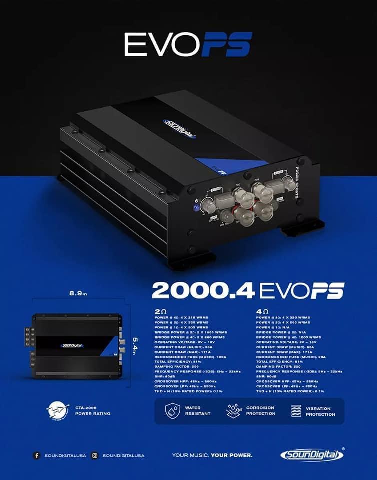 SounDigital EVOPS Amplifiers 2Ω SounDigital EVOPS 2000.4 - 2Ω or 4Ω