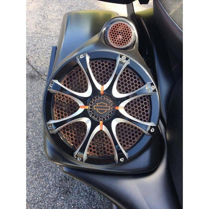 Speed By Design Speaker Lids 14 up Speed By Design TWISTED 8 Harley Speaker Lids